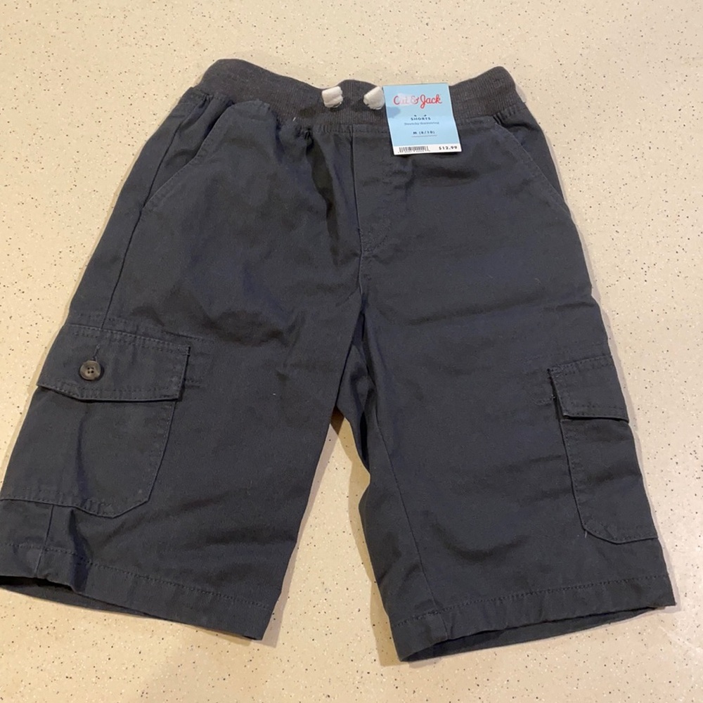 Boys Cat and Jack Grey Cargo Shorts M 8 10